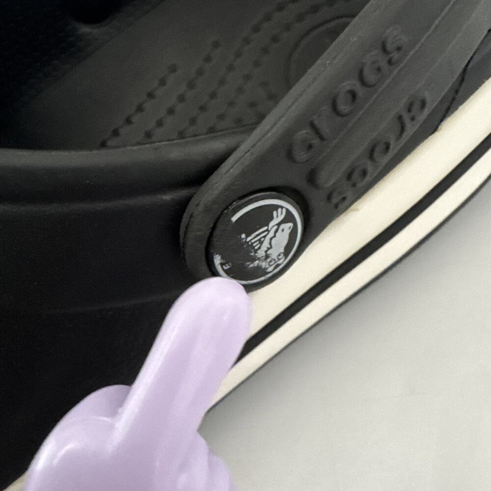 Disney Parks Crocs Mickey Mouse Ears Black Clogs Mens 6 Womens 8 - Picture 7 of 10